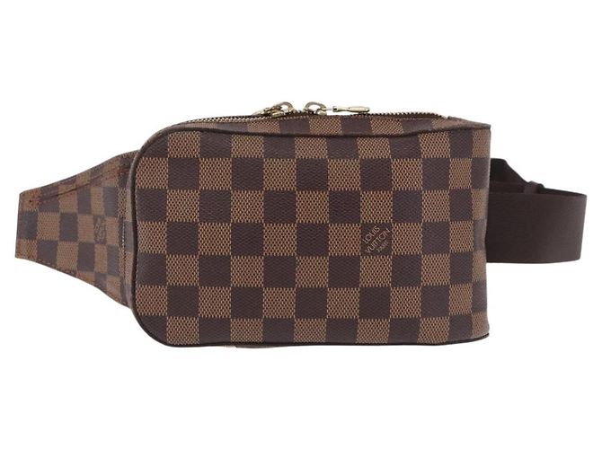 Borsa a tracolla LOUIS VUITTON Damier Ebene Geronimos N51994 LV Auth 196427A - vista 13