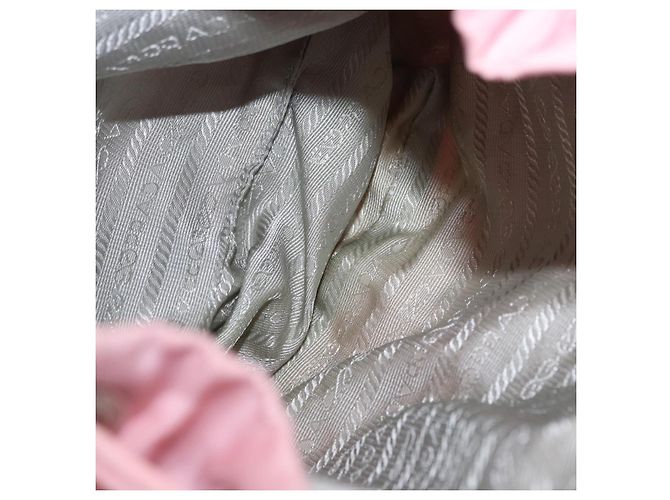 Mochila PRADA Nylon Pink Silver Auth 197051 Plata Rosa - vista 11