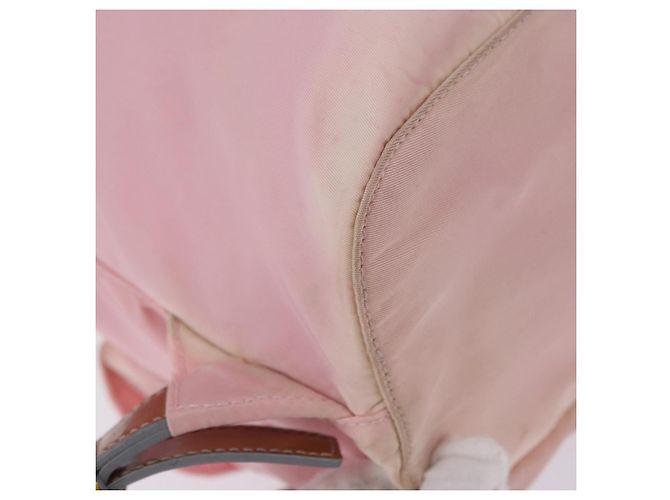 Mochila PRADA Nylon Pink Silver Auth 197051 Plata Rosa - vista 17