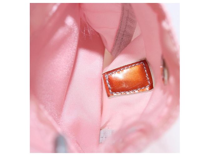 Mochila PRADA Nylon Pink Silver Auth 197051 Plata Rosa - vista 28