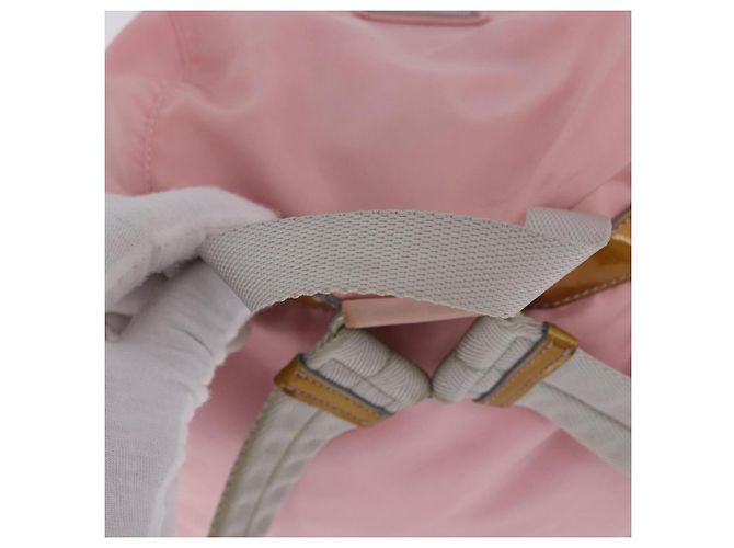 Mochila PRADA Nylon Pink Silver Auth 197051 Plata Rosa - vista 7