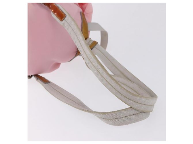Mochila PRADA Nylon Pink Silver Auth 197051 Plata Rosa - vista 9