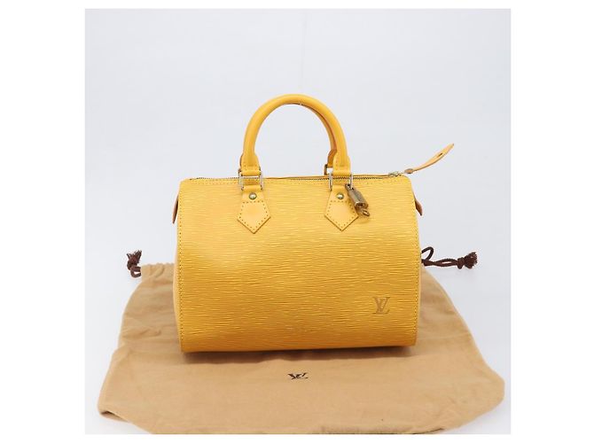 LOUIS VUITTON Epi Speedy 25 Hand Bag Tassili Yellow M43019 LV Auth 202095V - vista 12