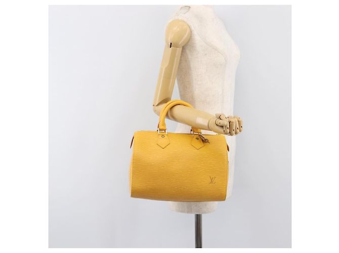 LOUIS VUITTON Epi Speedy 25 Hand Bag Tassili Yellow M43019 LV Auth 202095V - vista 24