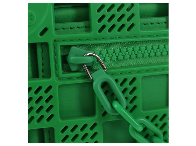 LOUIS VUITTON Borsa a tracolla Mini Soft Trunk Rubber Green M23142 LV Auth 197479SAM Verde - vista 18