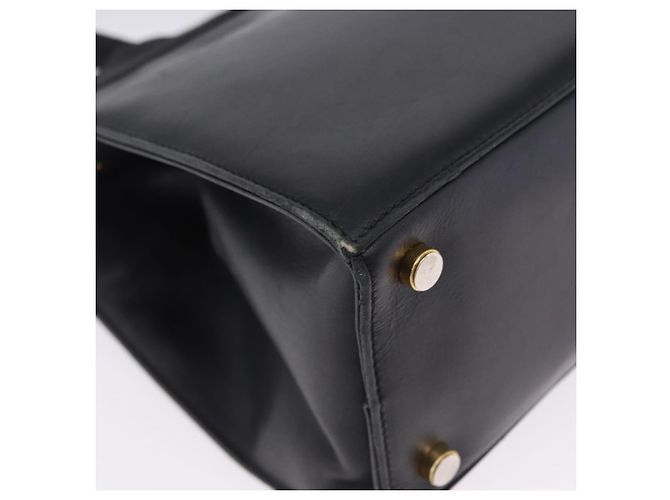 Borsa Salvatore Ferragamo Vala in pelle nera e oro autentica bs37001 Nero D'oro - vista 15