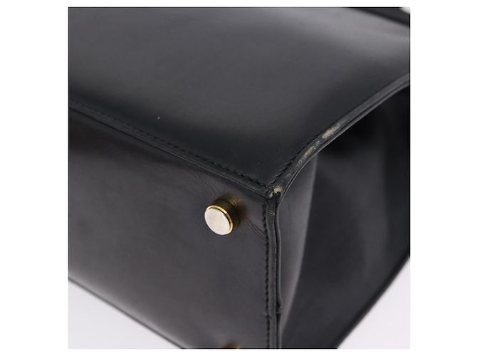Borsa Salvatore Ferragamo Vala in pelle nera e oro autentica bs37001 Nero D'oro - vista 16