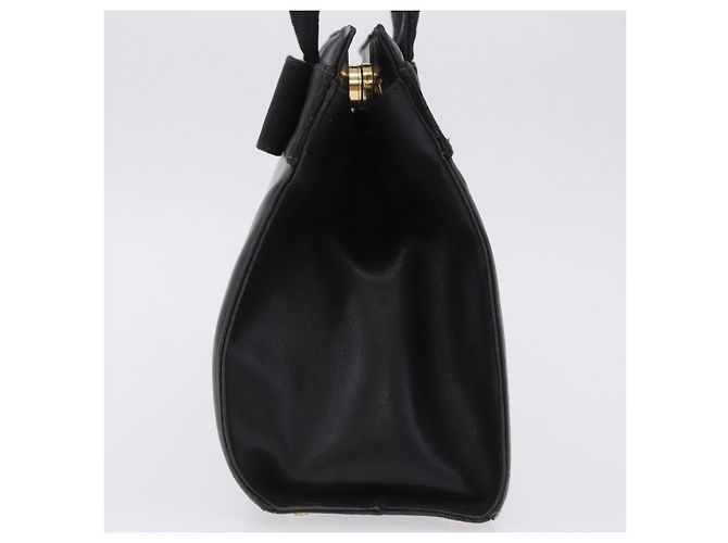 Borsa Salvatore Ferragamo Vala in pelle nera e oro autentica bs37001 Nero D'oro - vista 3