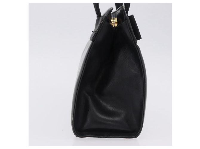 Borsa Salvatore Ferragamo Vala in pelle nera e oro autentica bs37001 Nero D'oro - vista 4