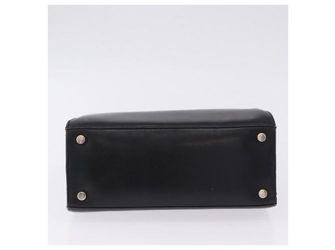 Borsa Salvatore Ferragamo Vala in pelle nera e oro autentica bs37001 Nero D'oro - vista 5
