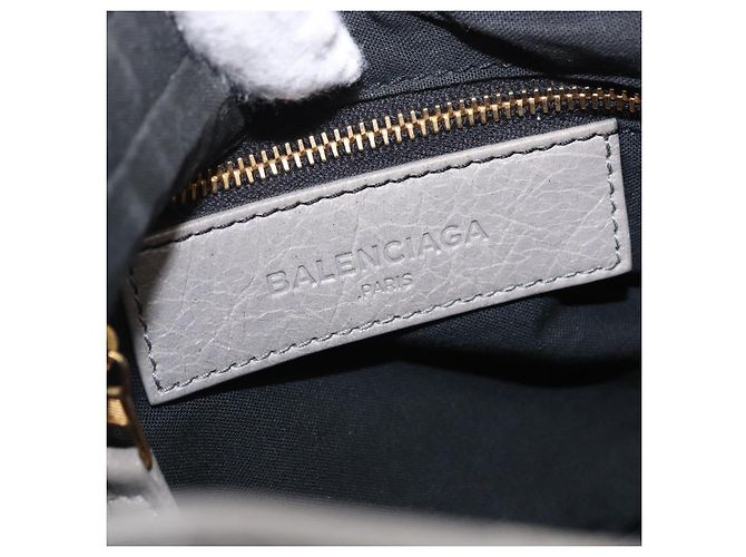 Borsa a tracolla BALENCIAGA Giant Hip in pelle grigia e oro 237203 Auth bs37003A Marrone D'oro - vista 18