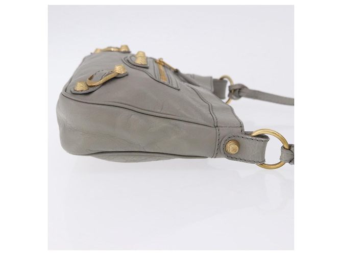 Borsa a tracolla BALENCIAGA Giant Hip in pelle grigia e oro 237203 Auth bs37003A Marrone D'oro - vista 3