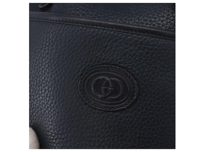 Borsa a tracolla GUCCI in pelle blu navy e oro 001 39 0791 Auth BA15410 - vista 17