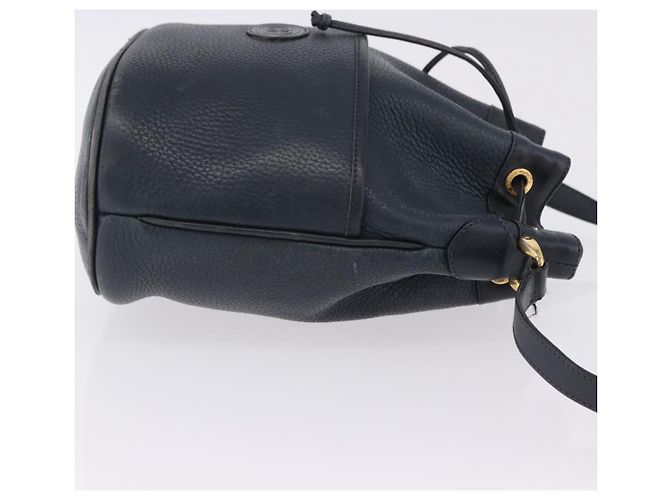 Borsa a tracolla GUCCI in pelle blu navy e oro 001 39 0791 Auth BA15410 - vista 3