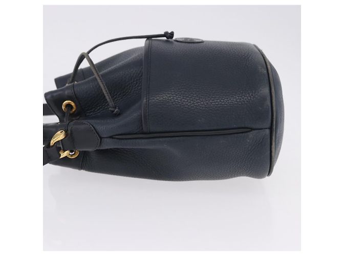 Borsa a tracolla GUCCI in pelle blu navy e oro 001 39 0791 Auth BA15410 - vista 4
