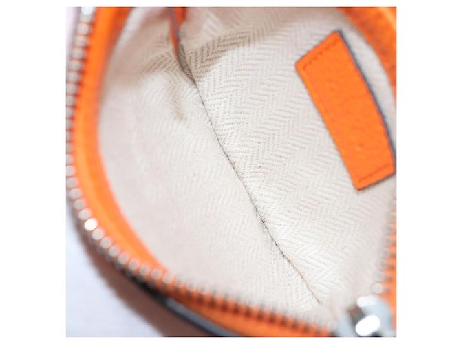Borsa a tracolla Micro Logo GUCCI in pelle Orange Silver 821831 Auth 200280V Argento Arancione - vista 11