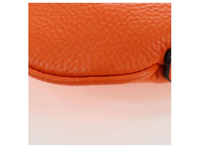 Borsa a tracolla Micro Logo GUCCI in pelle Orange Silver 821831 Auth 200280V Argento Arancione - vista 17