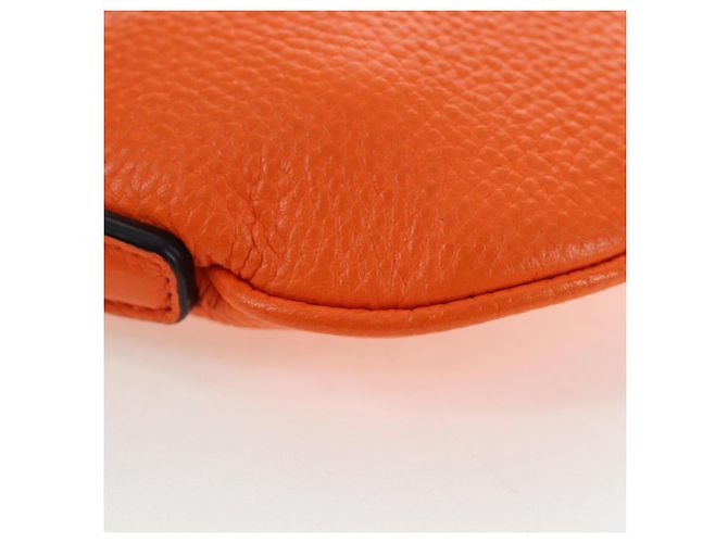 Borsa a tracolla Micro Logo GUCCI in pelle Orange Silver 821831 Auth 200280V Argento Arancione - vista 18