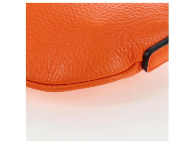 Borsa a tracolla Micro Logo GUCCI in pelle Orange Silver 821831 Auth 200280V Argento Arancione - vista 19