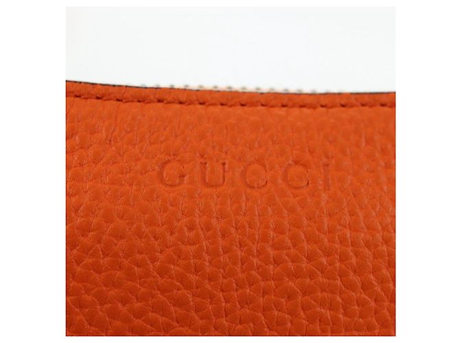 Borsa a tracolla Micro Logo GUCCI in pelle Orange Silver 821831 Auth 200280V Argento Arancione - vista 21