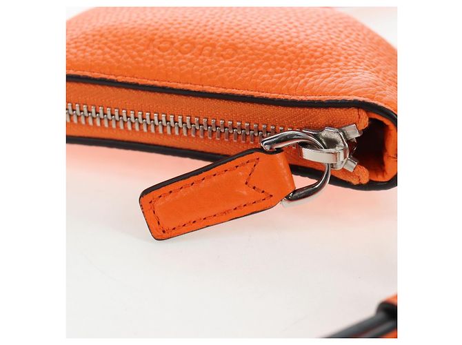 Borsa a tracolla Micro Logo GUCCI in pelle Orange Silver 821831 Auth 200280V Argento Arancione - vista 22