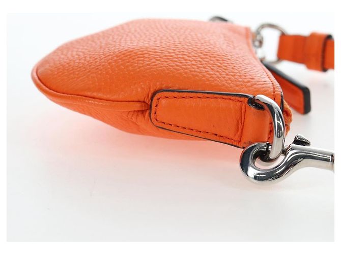 Borsa a tracolla Micro Logo GUCCI in pelle Orange Silver 821831 Auth 200280V Argento Arancione - vista 4