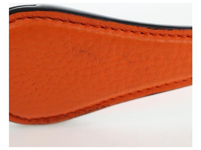 Borsa a tracolla Micro Logo GUCCI in pelle Orange Silver 821831 Auth 200280V Argento Arancione - vista 8
