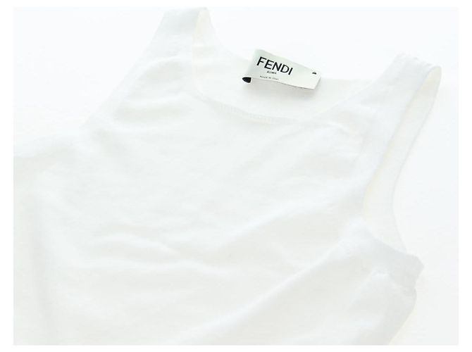 Camicia intera FENDI Zucca Canvas White Auth 193726M Bianco - vista 15