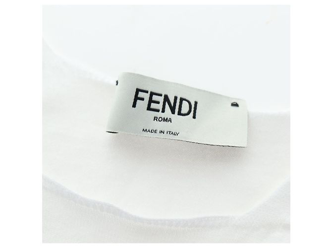 Camicia intera FENDI Zucca Canvas White Auth 193726M Bianco - vista 16