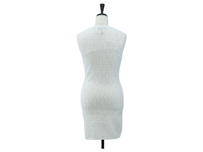 Camicia intera FENDI Zucca Canvas White Auth 193726M Bianco - vista 2