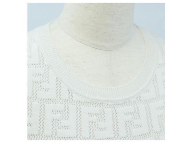 Camicia intera FENDI Zucca Canvas White Auth 193726M Bianco - vista 5