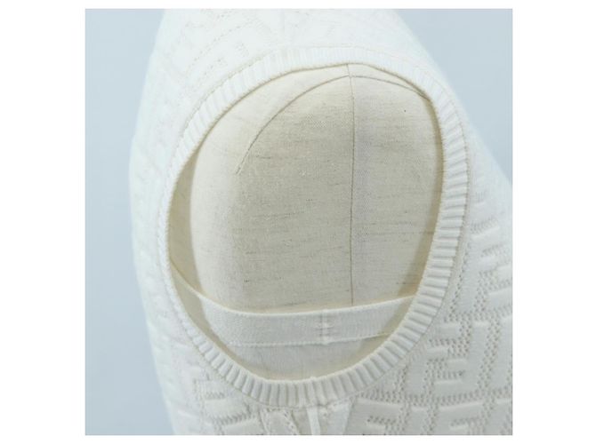 Camicia intera FENDI Zucca Canvas White Auth 193726M Bianco - vista 6