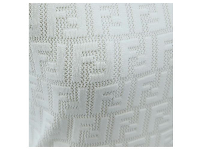 Camicia intera FENDI Zucca Canvas White Auth 193726M Bianco - vista 7