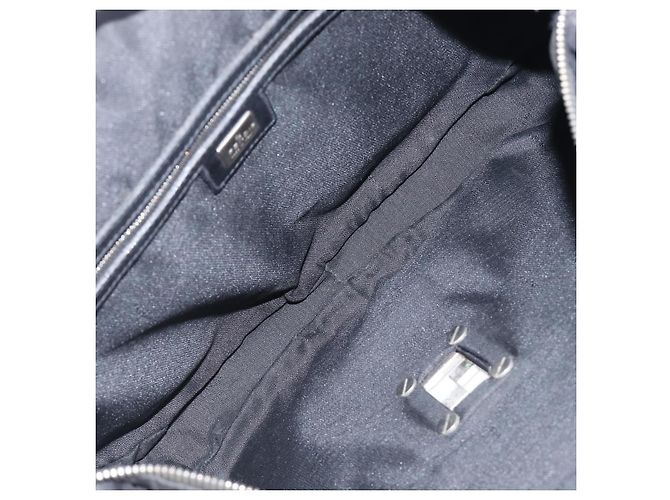 Borsa a tracolla FENDI Nylon Nero Argento Auth 200978 - vista 11