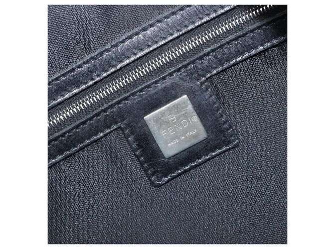 Borsa a tracolla FENDI Nylon Nero Argento Auth 200978 - vista 20