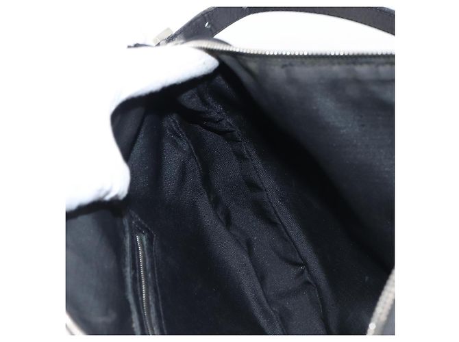 Borsa a tracolla FENDI Nylon Nero Argento Auth 200978 - vista 21