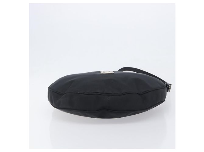 Borsa a tracolla FENDI Nylon Nero Argento Auth 200978 - vista 5