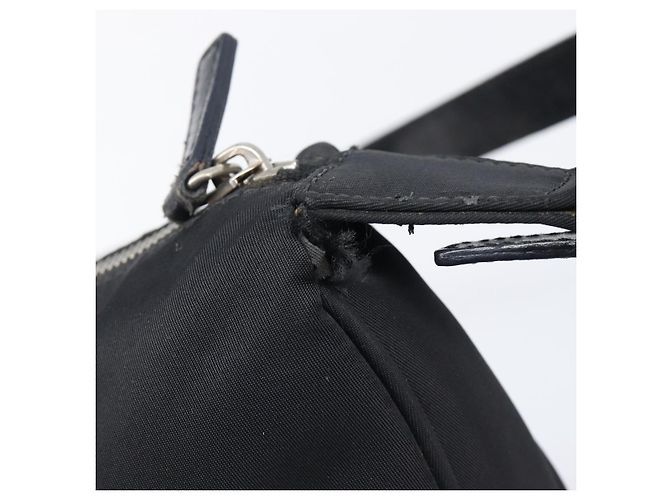 Borsa a tracolla FENDI Nylon Nero Argento Auth 200978 - vista 8