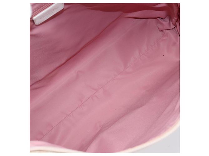 Borsa a tracolla Christian Dior Trotter Canvas Rosa Argento Auth bs36839 - vista 10