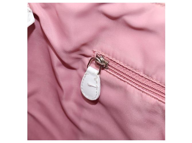 Borsa a tracolla Christian Dior Trotter Canvas Rosa Argento Auth bs36839 - vista 22