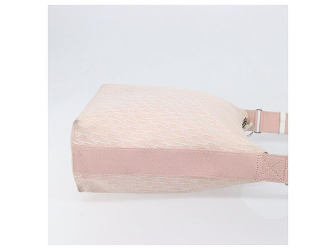 Borsa a tracolla Christian Dior Trotter Canvas Rosa Argento Auth bs36839 - vista 3