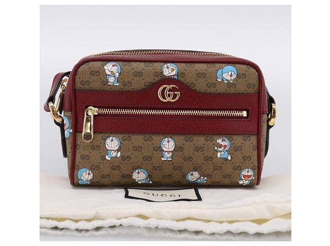 Borsa a tracolla GUCCI Micro GG Doraemon PVC Leather Beige 647784 Auth 200346M - vista 12
