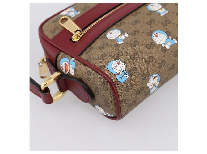 Borsa a tracolla GUCCI Micro GG Doraemon PVC Leather Beige 647784 Auth 200346M - vista 15