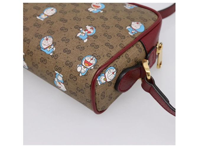 Borsa a tracolla GUCCI Micro GG Doraemon PVC Leather Beige 647784 Auth 200346M - vista 16