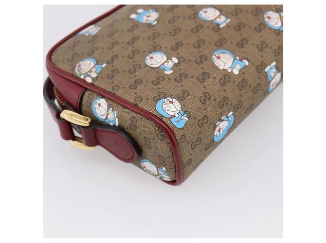Borsa a tracolla GUCCI Micro GG Doraemon PVC Leather Beige 647784 Auth 200346M - vista 17