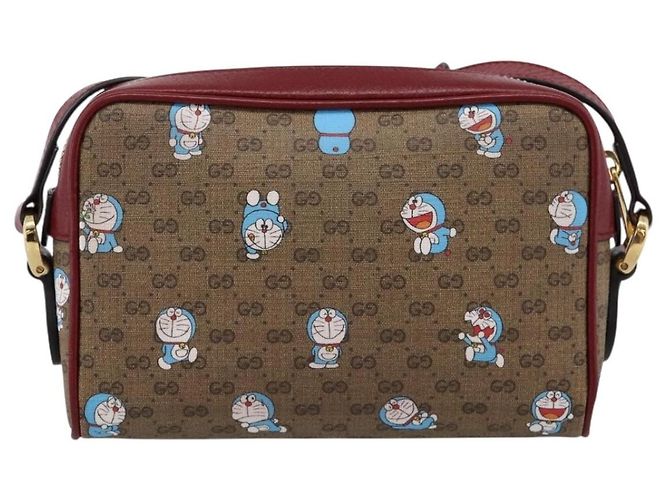 Borsa a tracolla GUCCI Micro GG Doraemon PVC Leather Beige 647784 Auth 200346M - vista 2
