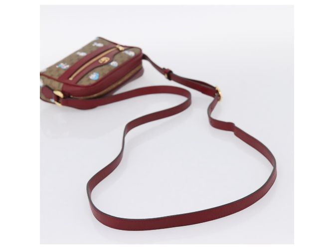 Borsa a tracolla GUCCI Micro GG Doraemon PVC Leather Beige 647784 Auth 200346M - vista 7