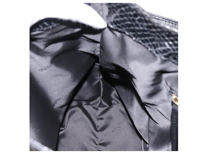 Borsa a tracolla Max Mara in pelle nera e oro Auth yk20883A Nero - vista 18