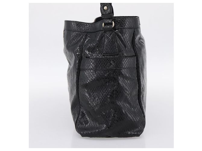Borsa a tracolla Max Mara in pelle nera e oro Auth yk20883A Nero - vista 4