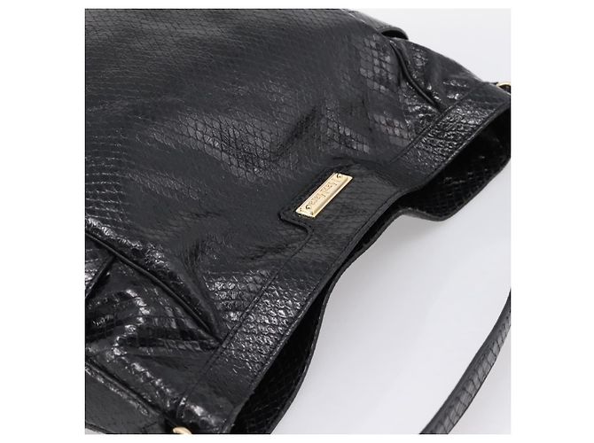 Borsa a tracolla Max Mara in pelle nera e oro Auth yk20883A Nero - vista 6
